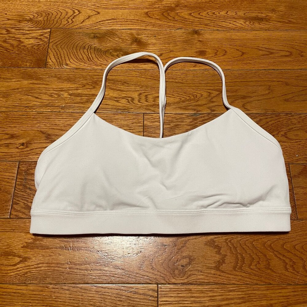 NWOT Lululemon Flow Y Bra Nulu Adjustable Band White Size 8